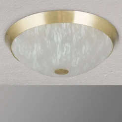 Klassische Deckenlampe Jaya mit Glasschirm, 42 cm