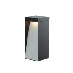 KLEWE LED-Solarlampe MILIO FULL, anthrazit, 35 cm, Alu, IP65
