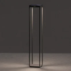 KLEWE LED-Solarlampe RADIA MEGA, anthrazit, 110 cm, Alu IP65