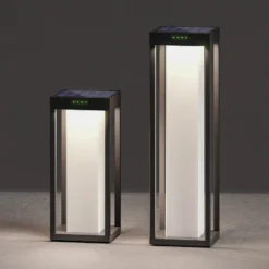 KLEWE LED-Solarlampe RADIA MINI MOON, anthrazit, 35 cm, IP65