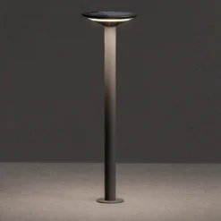 KLEWE LED-Solar-Wegelampe Keope, anthrazit, Höhe 80 cm, IP65