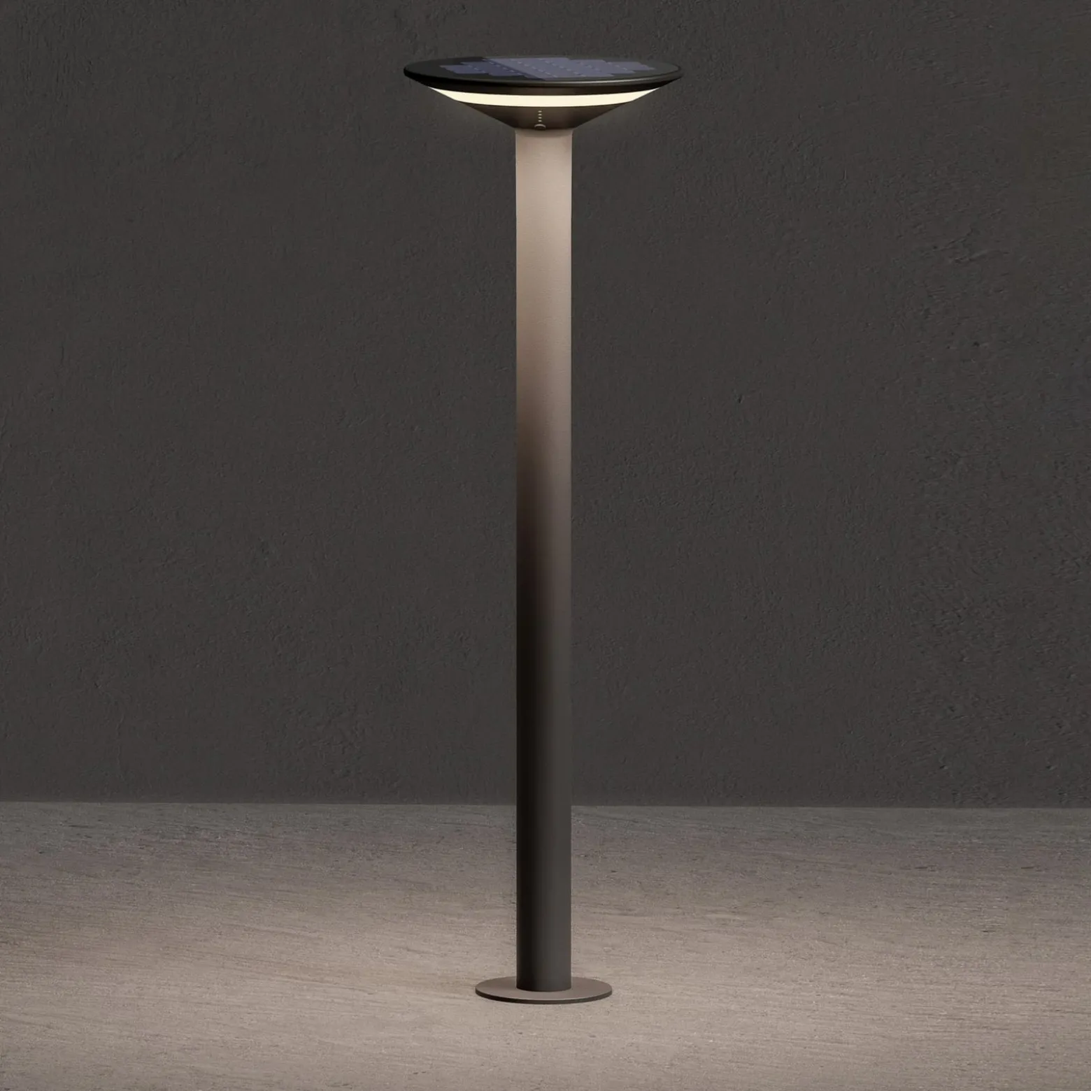 KLEWE LED-Solar-Wegelampe Keope, anthrazit, Höhe 80 cm, IP65