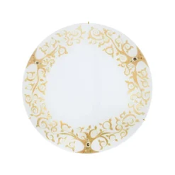 KOLARZ Deckenlampe Serena, goldfarben, Ø 40 cm, Metall/Glas