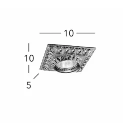 KOLARZ Deckenspot Milady, altmessingfarben, Länge 10 cm