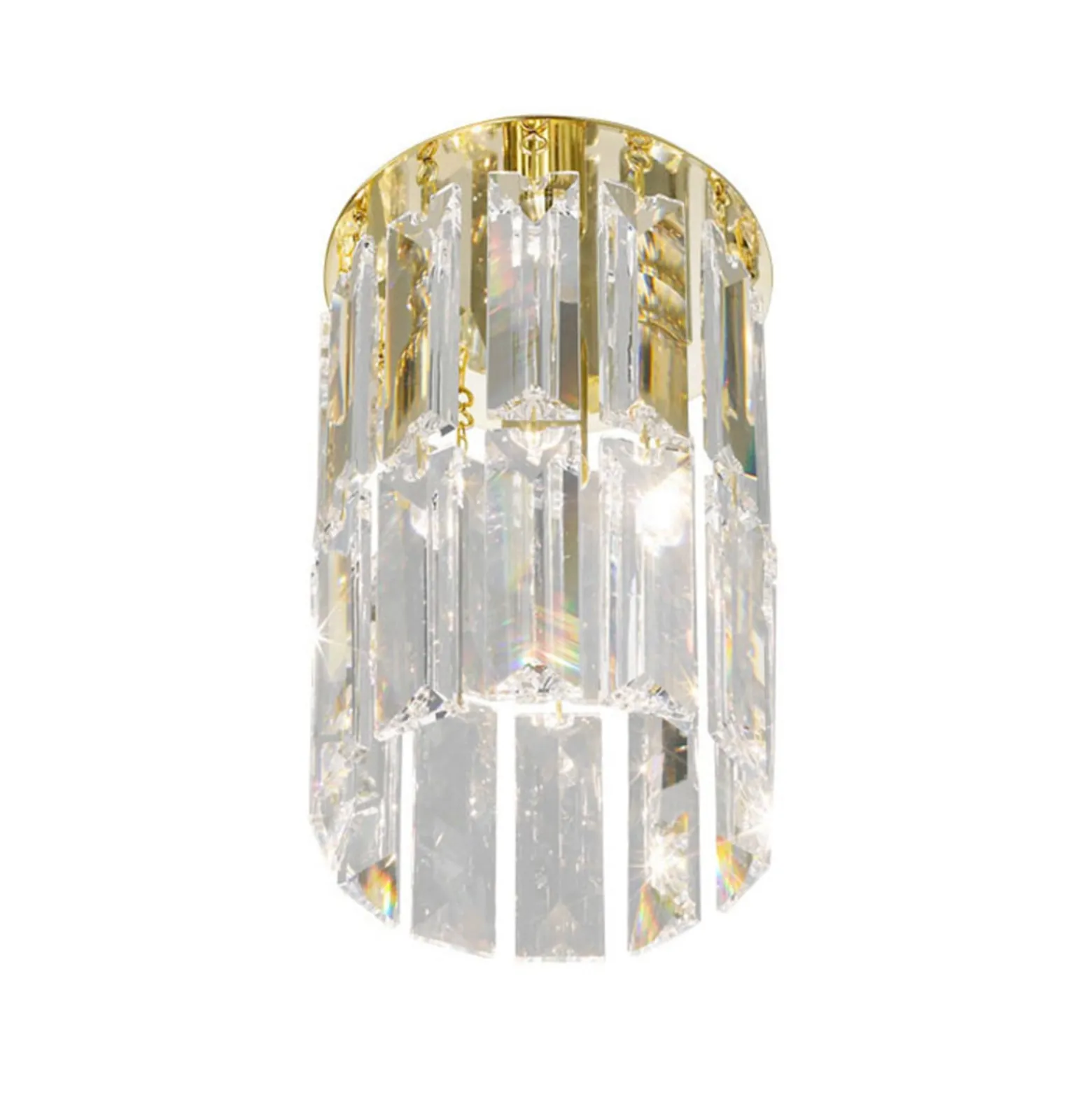 KOLARZ Prisma Deckenlampe, Kristall und Gold 24 kt