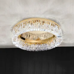 Kristall-Deckenlampe Ring - 59 cm