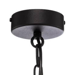 Kronleuchter Ampli, schwarz/gold, sechsflammig