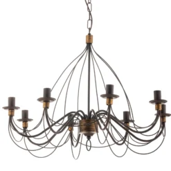 Kronleuchter Fiamma Marrone 8fl. ohne Schirme