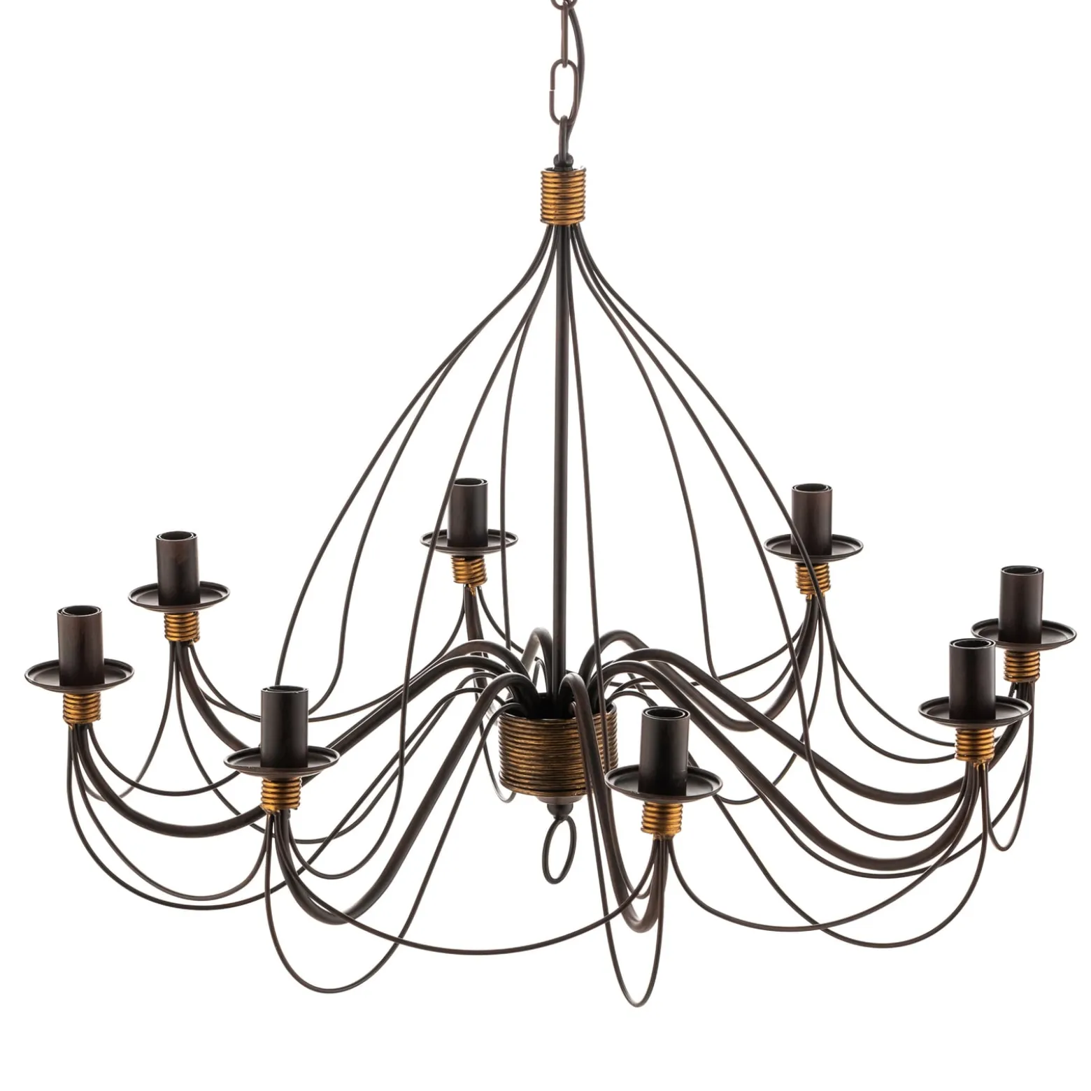 Kronleuchter Fiamma Marrone 8fl. ohne Schirme
