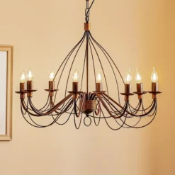 Kronleuchter Fiamma Marrone 8fl. ohne Schirme