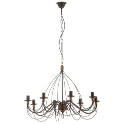 Kronleuchter Fiamma Marrone 8fl. ohne Schirme