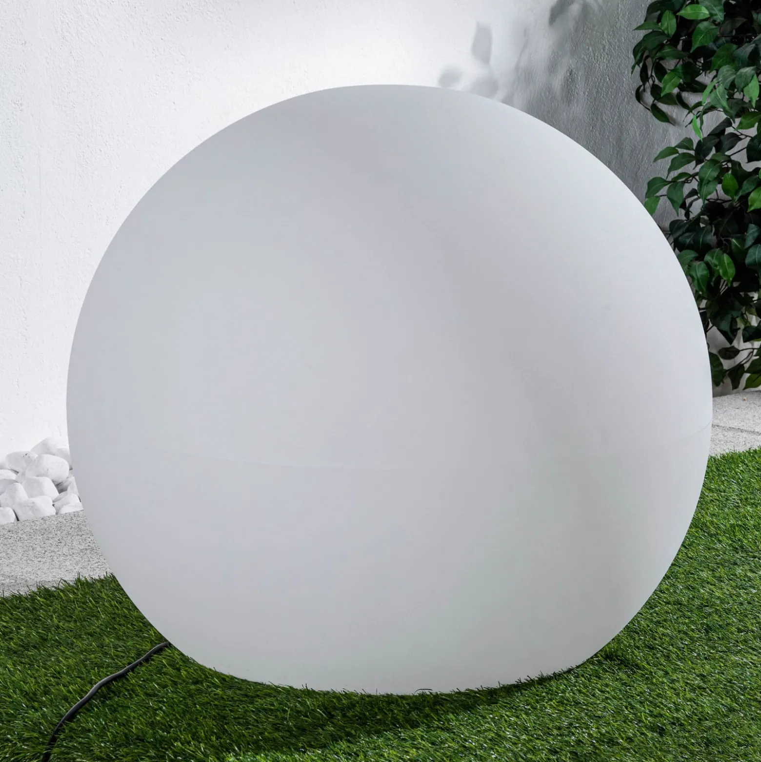 Kugellampe Cumulus XL, Ø 80 cm, weiß, Kunststoff IP44 E27