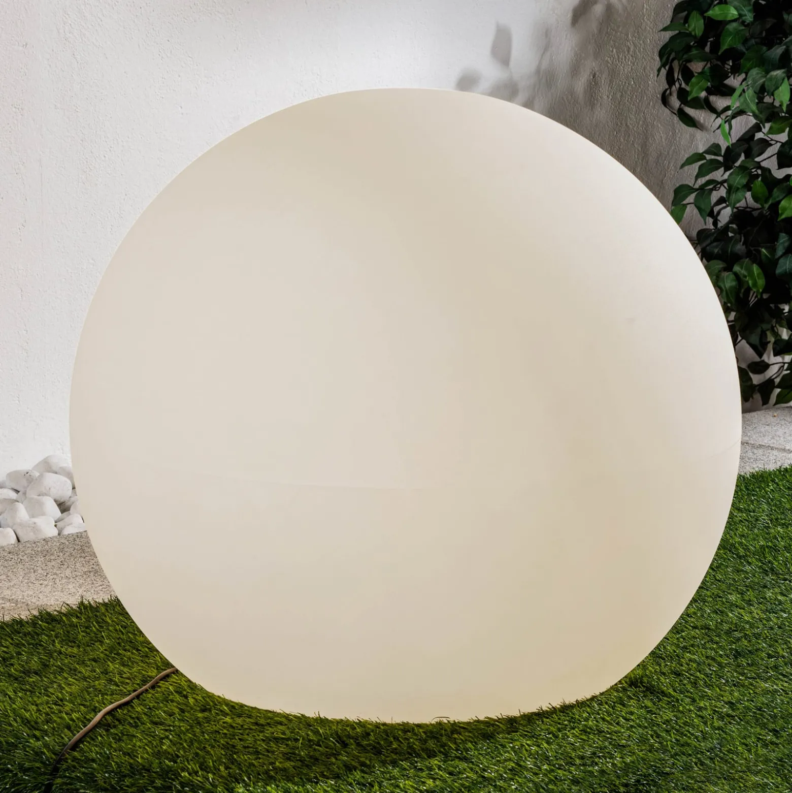 Kugellampe Cumulus XL, Ø 80 cm, weiß, Kunststoff IP44 E27