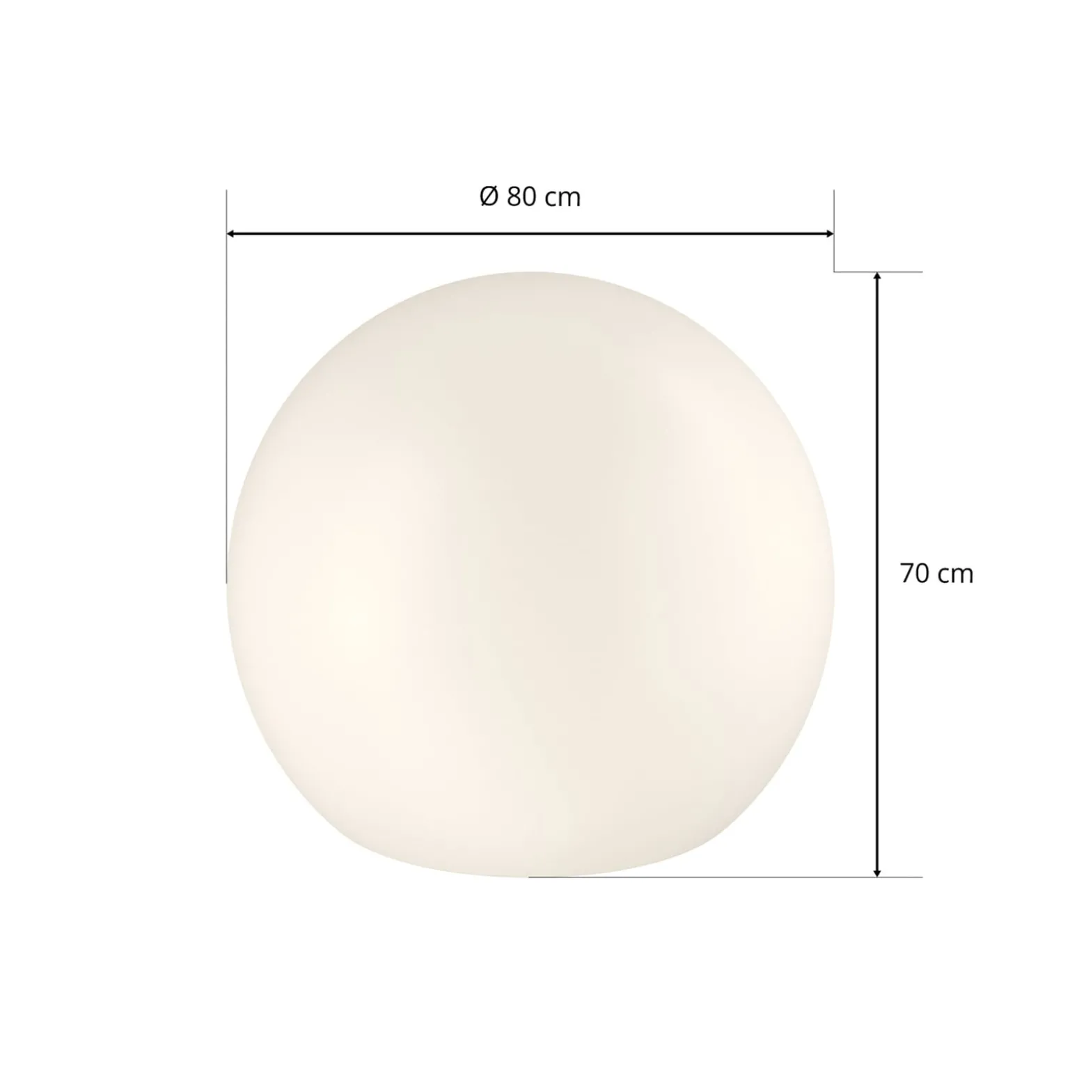 Kugellampe Cumulus XL, Ø 80 cm, weiß, Kunststoff IP44 E27