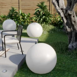 Kugellampe Cumulus XL, Ø 80 cm, weiß, Kunststoff IP44 E27