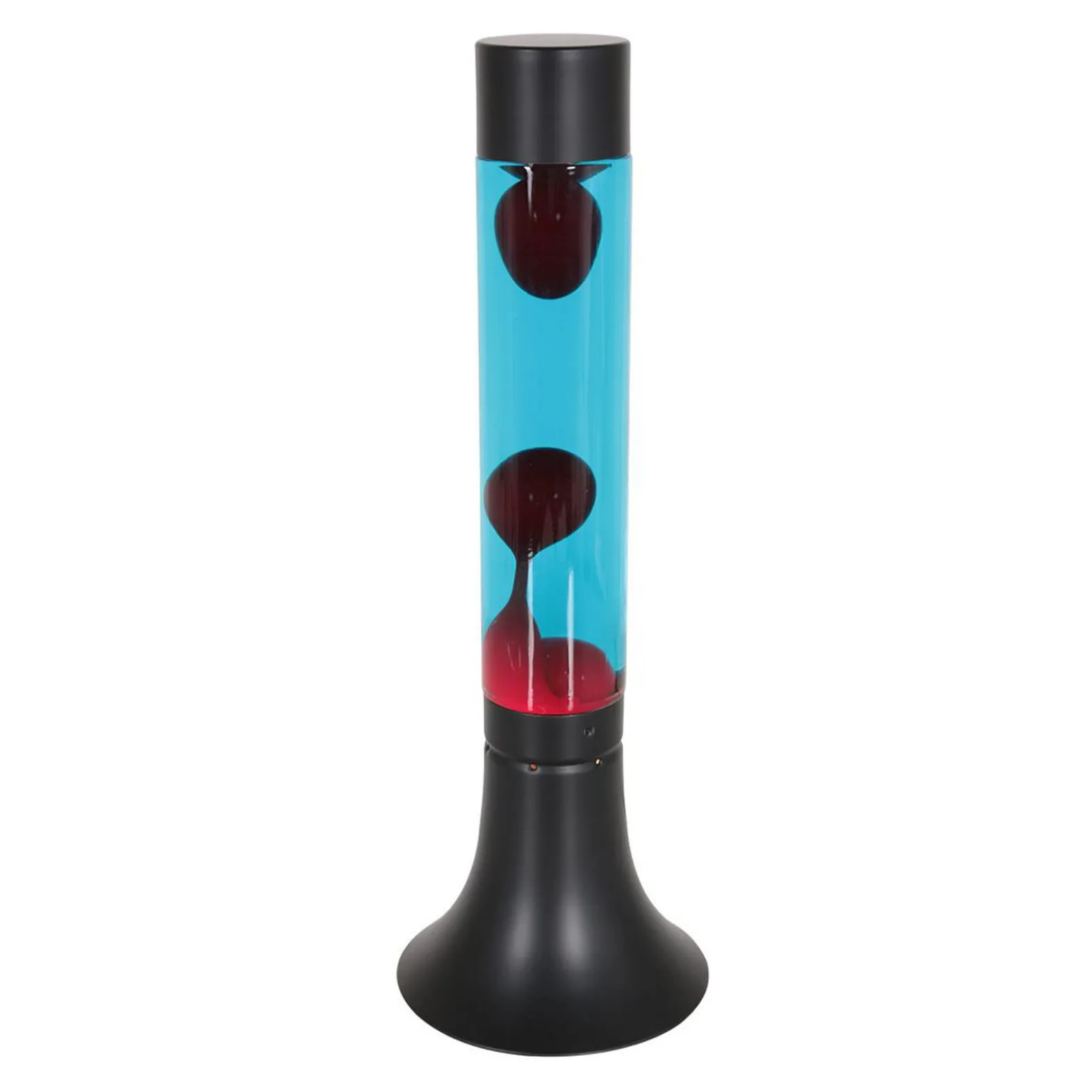 Lavalampe Volcan 3117, schwarz, Flüssigkeit klar/rot, E14