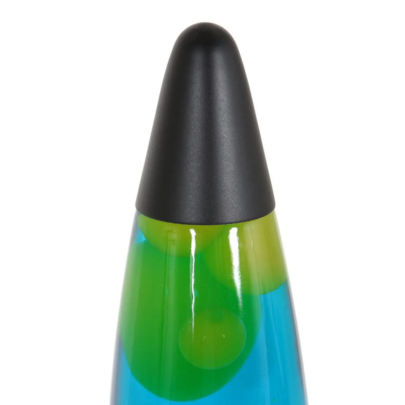 Lavalampe Volcan 3116, schwarz, grün-blaue Flüssigkeit, E14