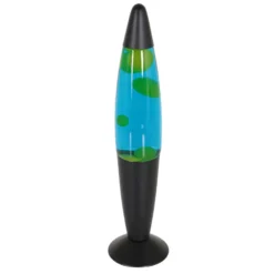 Lavalampe Volcan 3116, schwarz, grün-blaue Flüssigkeit, E14