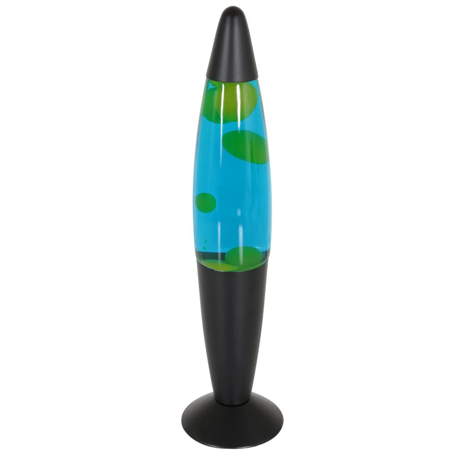Lavalampe Volcan 3116, schwarz, grün-blaue Flüssigkeit, E14