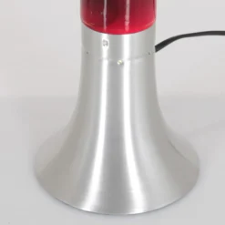 Lavalampe Volcan 3117, stahl, Flüssigkeit klar/rot, E14