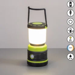 LED-Akku-Außenlampe 850944 schwarz/grün Höhe 19cm Kunststoff