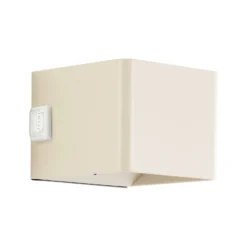 LED-Akku-Außenwandlampe Iseo, beige, Breite 10 cm, Sensor