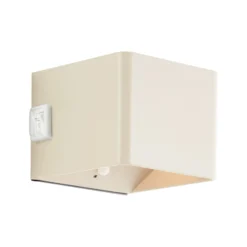 LED-Akku-Außenwandlampe Iseo, beige, Breite 10 cm, Sensor