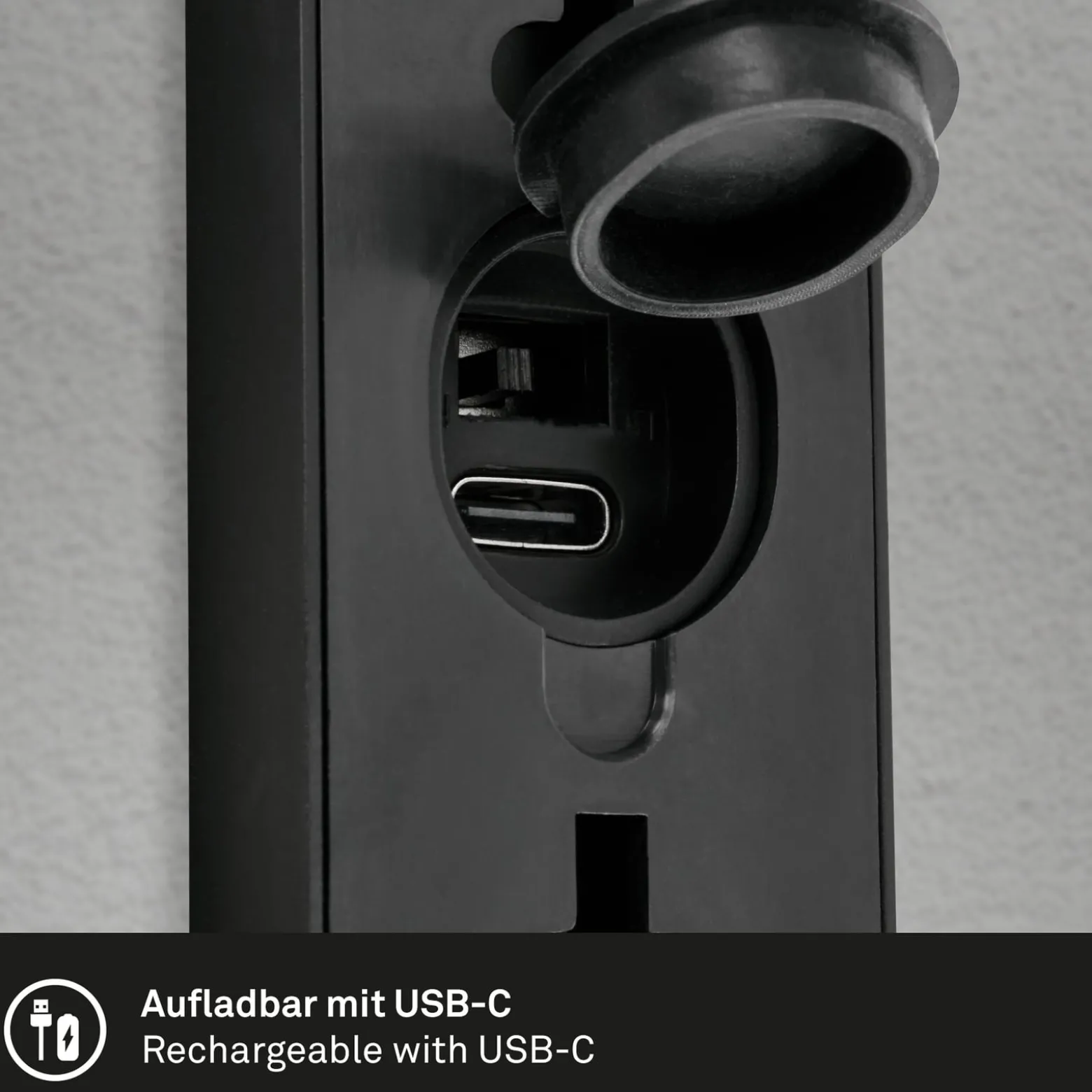 LED-Akku-Außenwandleuchte 3787015, schwarz, Sensor, up/down