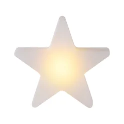 LED-Akku-Dekoleuchte Star, H. 39,5 cm, IP44, weiß, RGBW