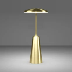 LED-Akkuleuchte Piccola, messingfarben, Höhe 28cm, IP54