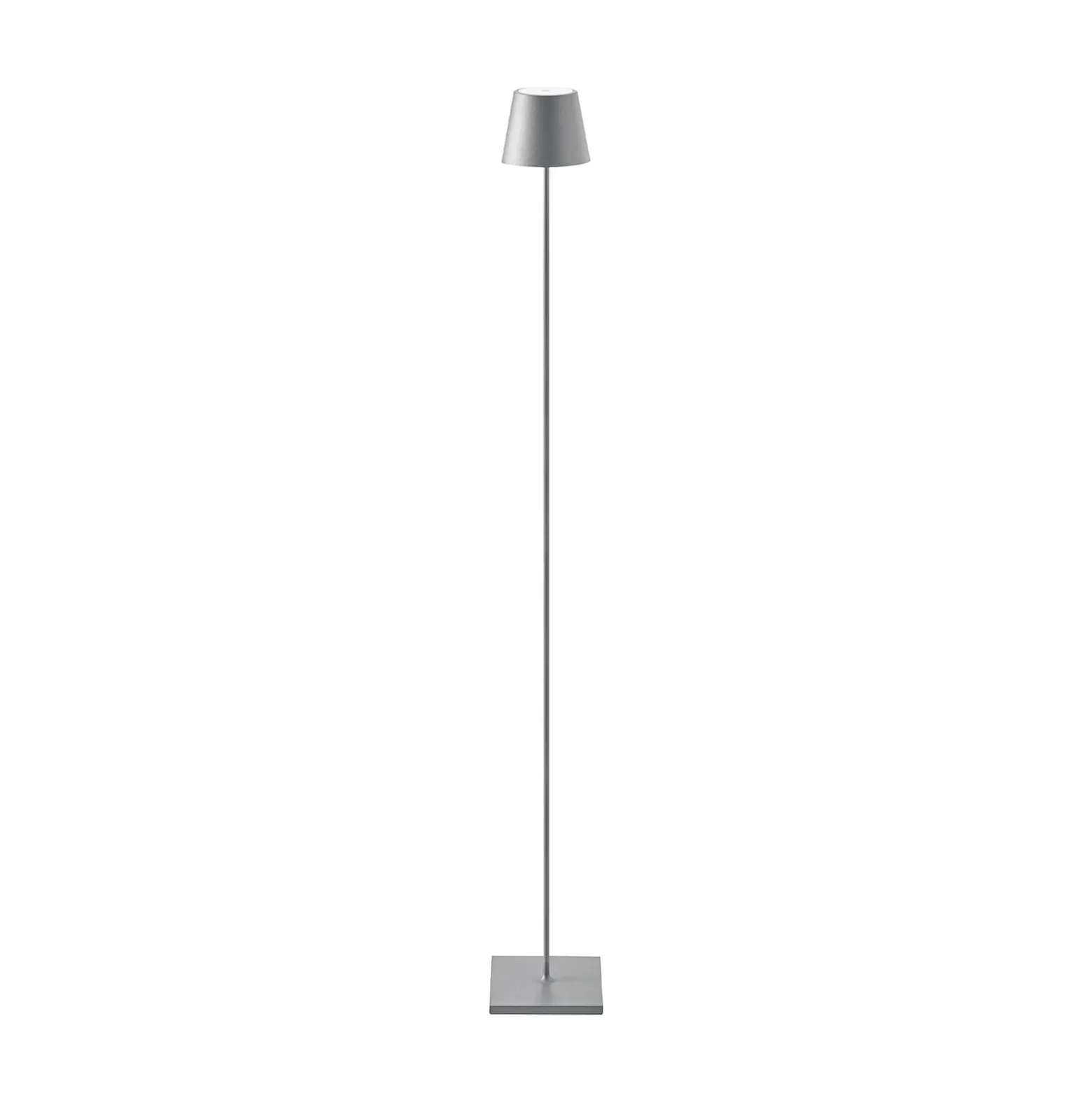 LED-Akku-Stehlampe Nuindie IP54 120 cm rund USB-C grafit