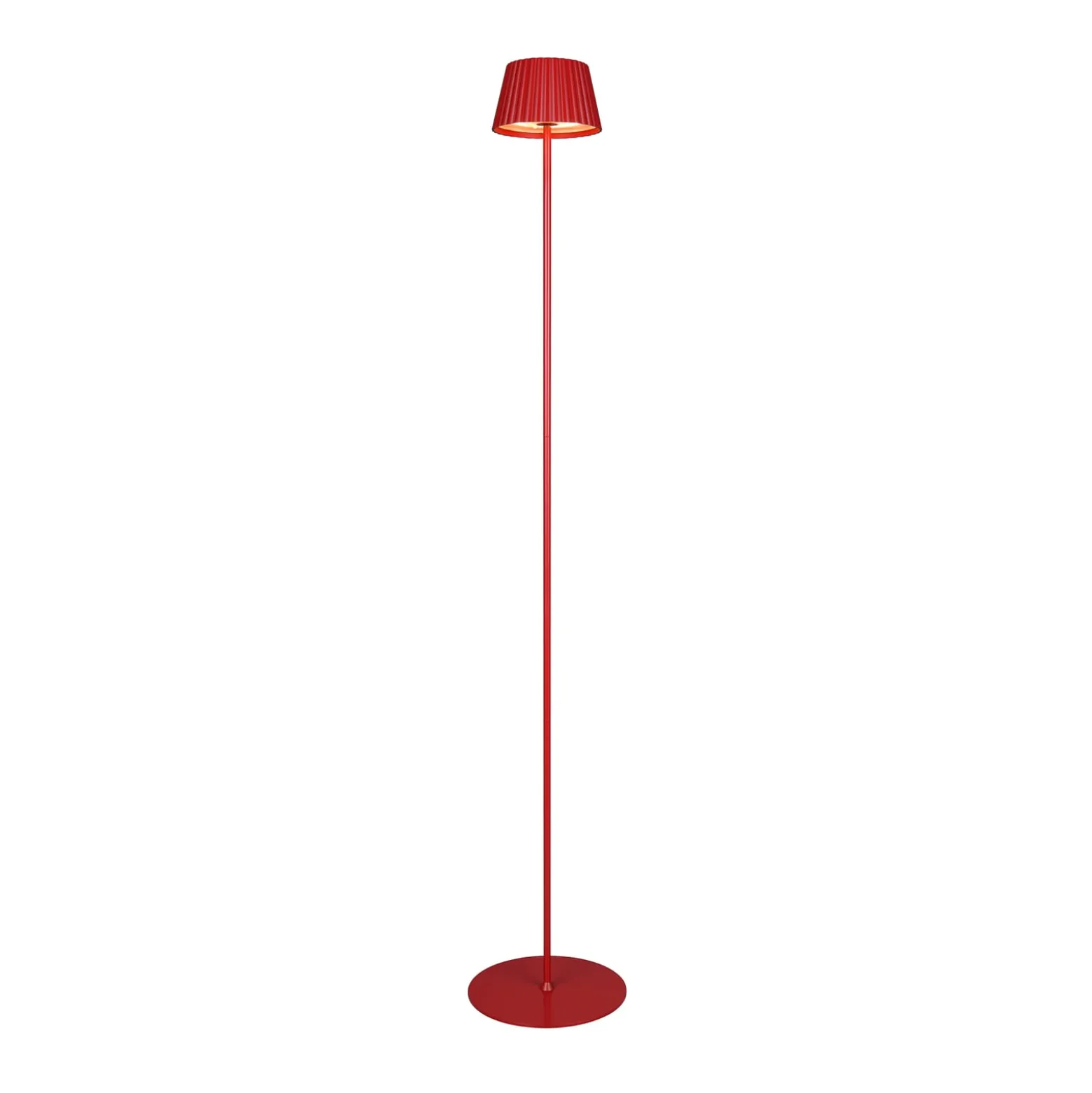 LED-Akku-Stehlampe Suarez, rot, Höhe 123 cm, Metall