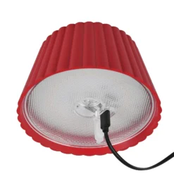 LED-Akku-Stehlampe Suarez, rot, Höhe 123 cm, Metall
