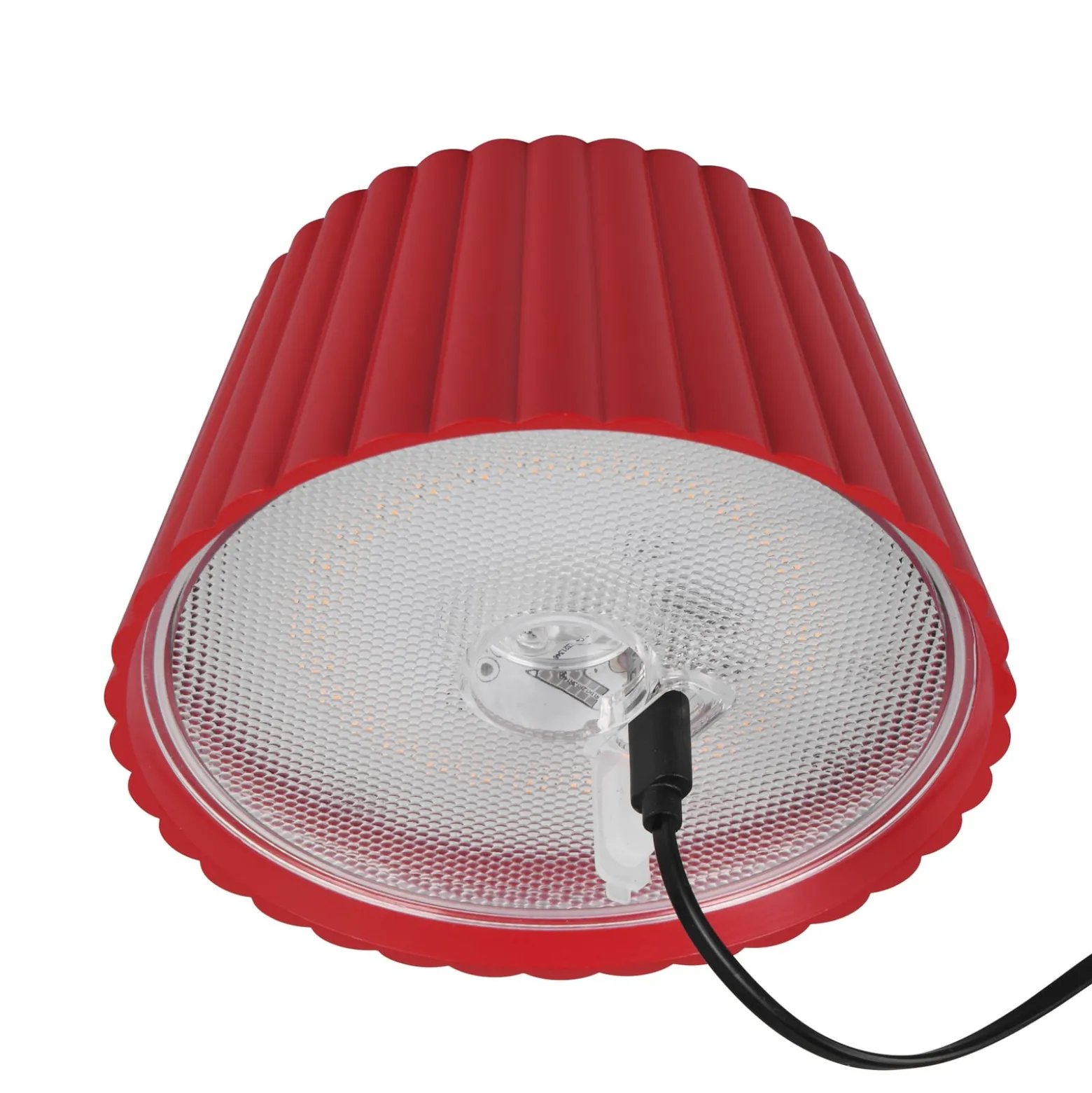 LED-Akku-Stehlampe Suarez, rot, Höhe 123 cm, Metall
