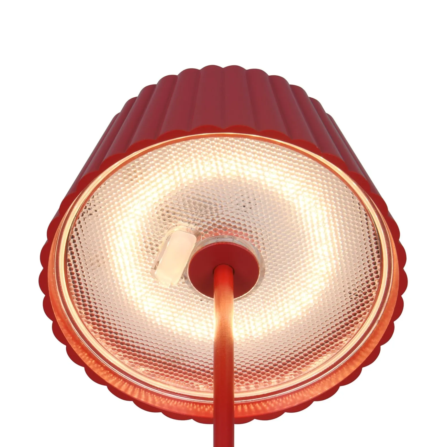 LED-Akku-Stehlampe Suarez, rot, Höhe 123 cm, Metall