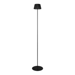 LED-Akku-Stehlampe Suarez, schwarz, Höhe 123 cm, Metall