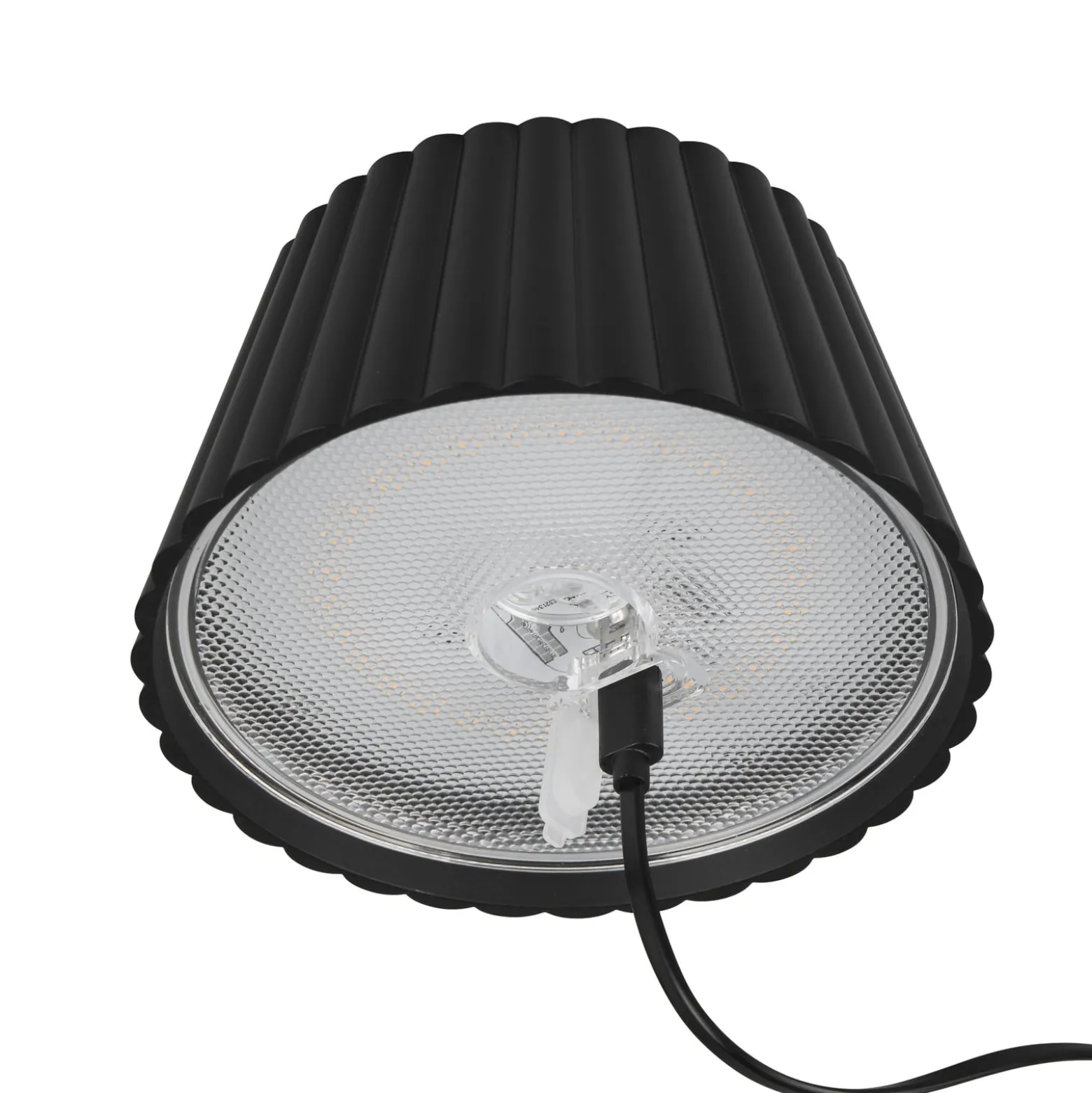 LED-Akku-Stehlampe Suarez, schwarz, Höhe 123 cm, Metall