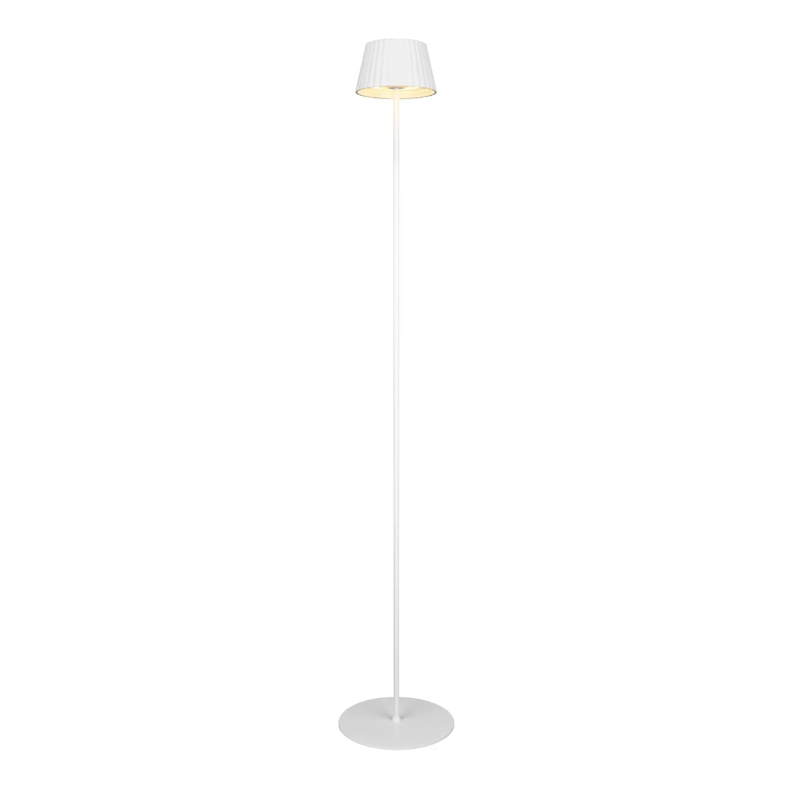 LED-Akku-Stehlampe Suarez, weiß, Höhe 123 cm, Metall