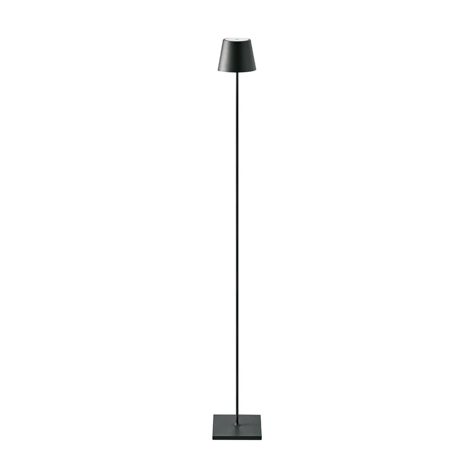 LED-Akku-Stehleuchte Nuindie IP54 120 cm rund USB-C schwarz
