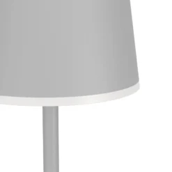 LED-Akku-Terrassenlampe Mannera-L, grau, Höhe 140 cm, Metall