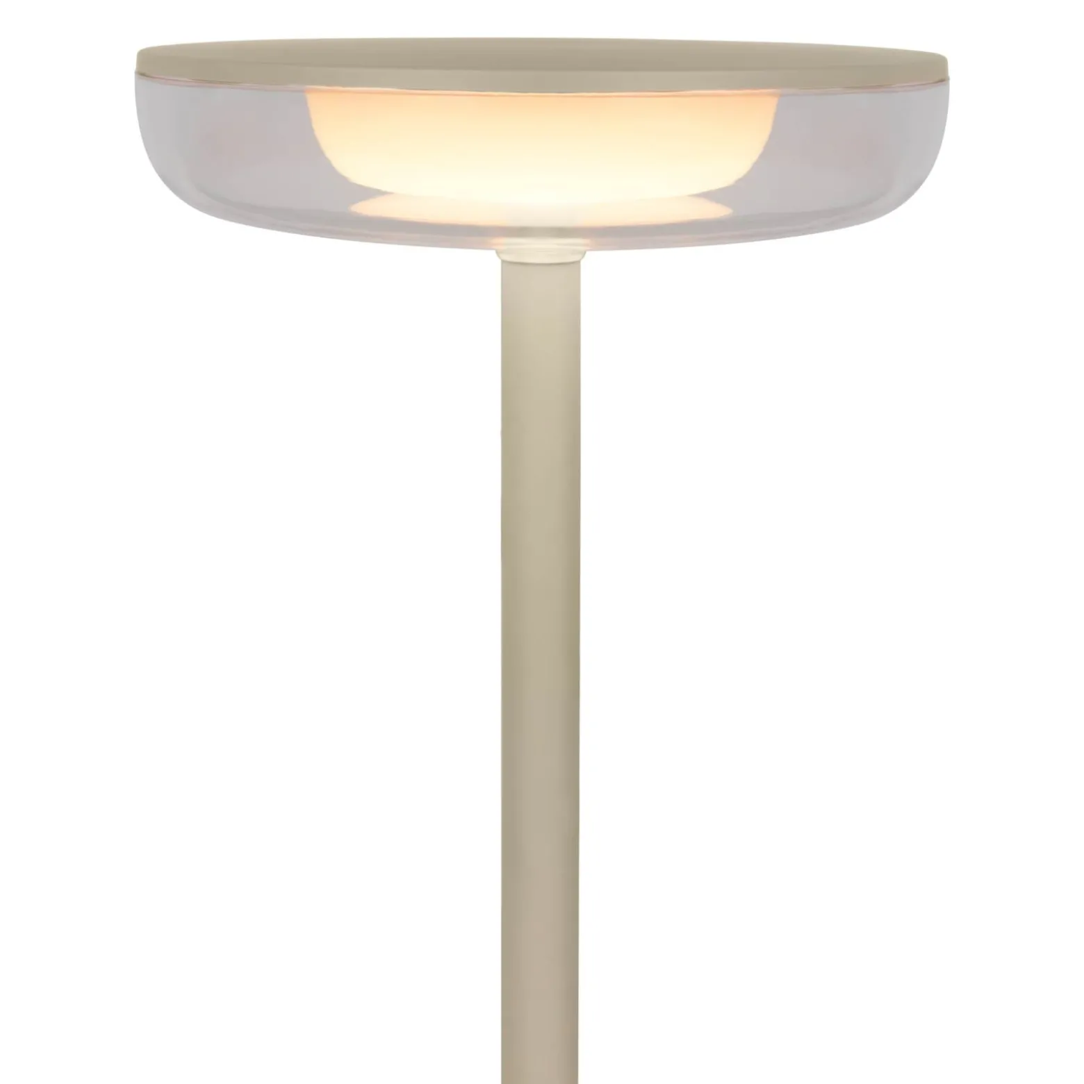 LED-Akku-Terrassenleuchte Pasi beige Höhe 26 cm Metall Touch