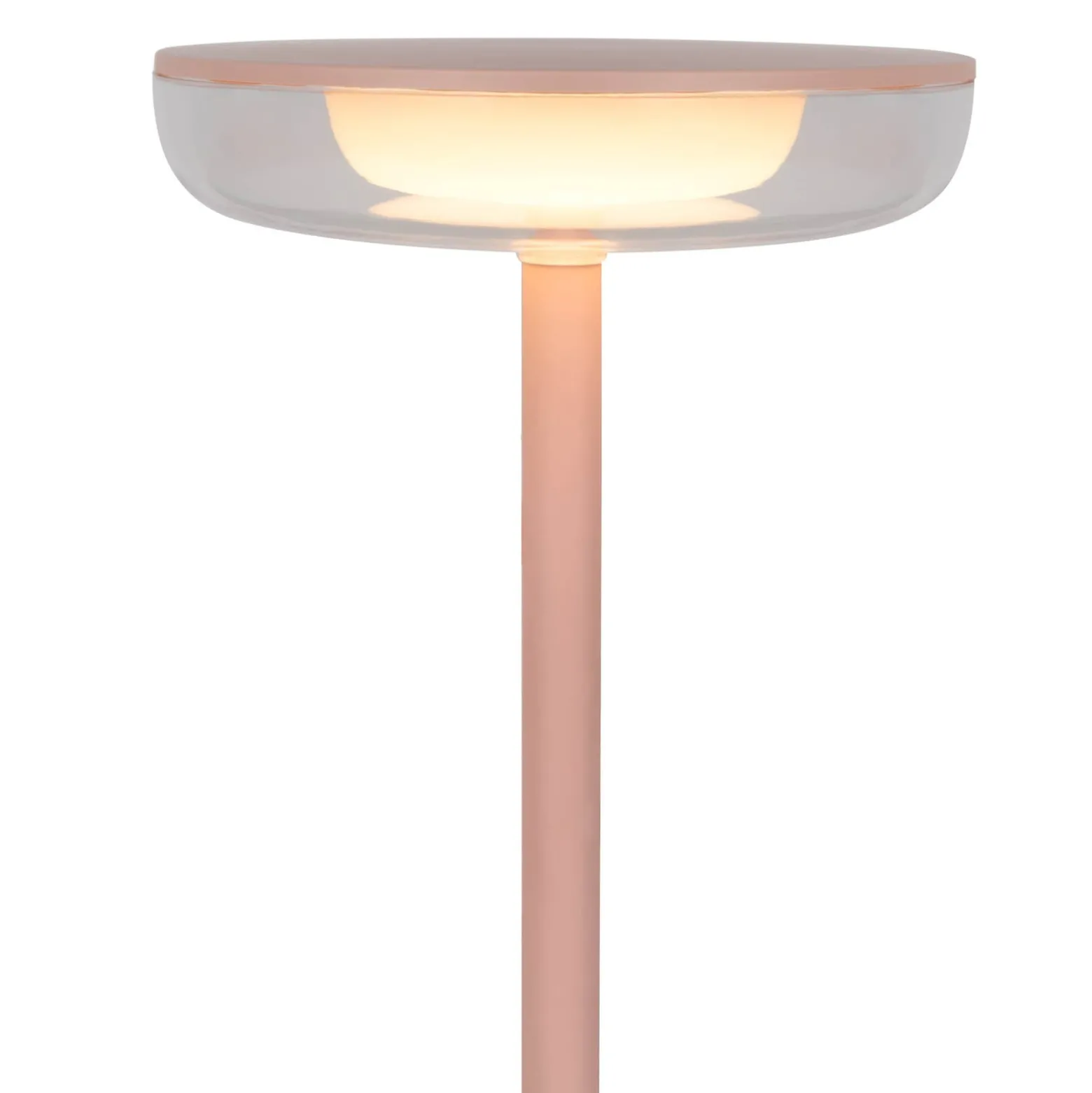 LED-Akku-Terrassenleuchte Pasi, rosa Höhe 26 cm Metall Touch