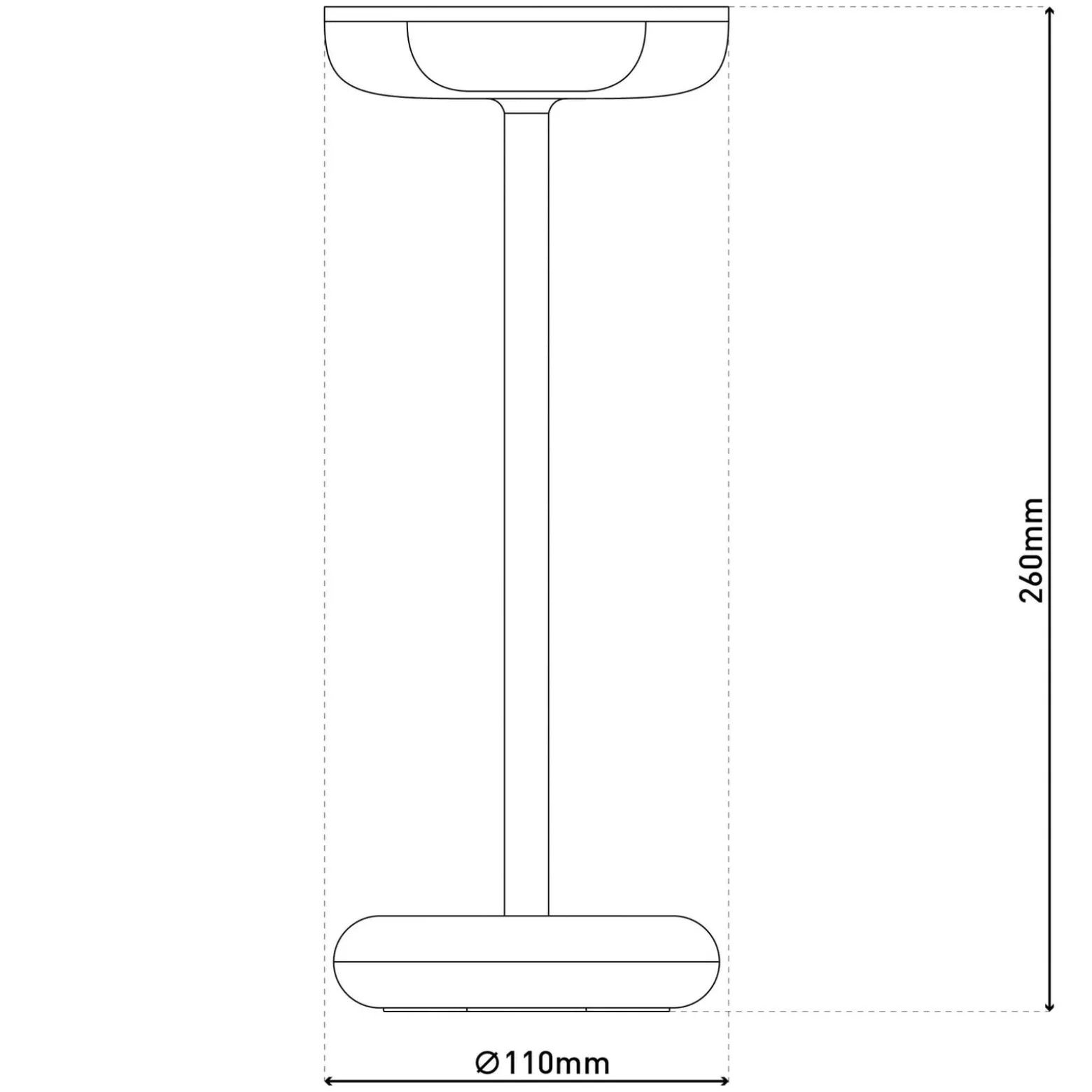 LED-Akku-Terrassenleuchte Pasi, rosa Höhe 26 cm Metall Touch