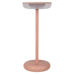LED-Akku-Terrassenleuchte Pasi, rosa Höhe 26 cm Metall Touch