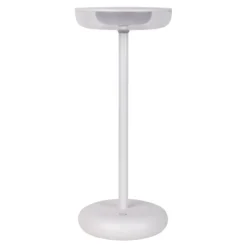 LED-Akku-Terrassenleuchte Pasi, weiß Höhe 26 cm Metall Touch