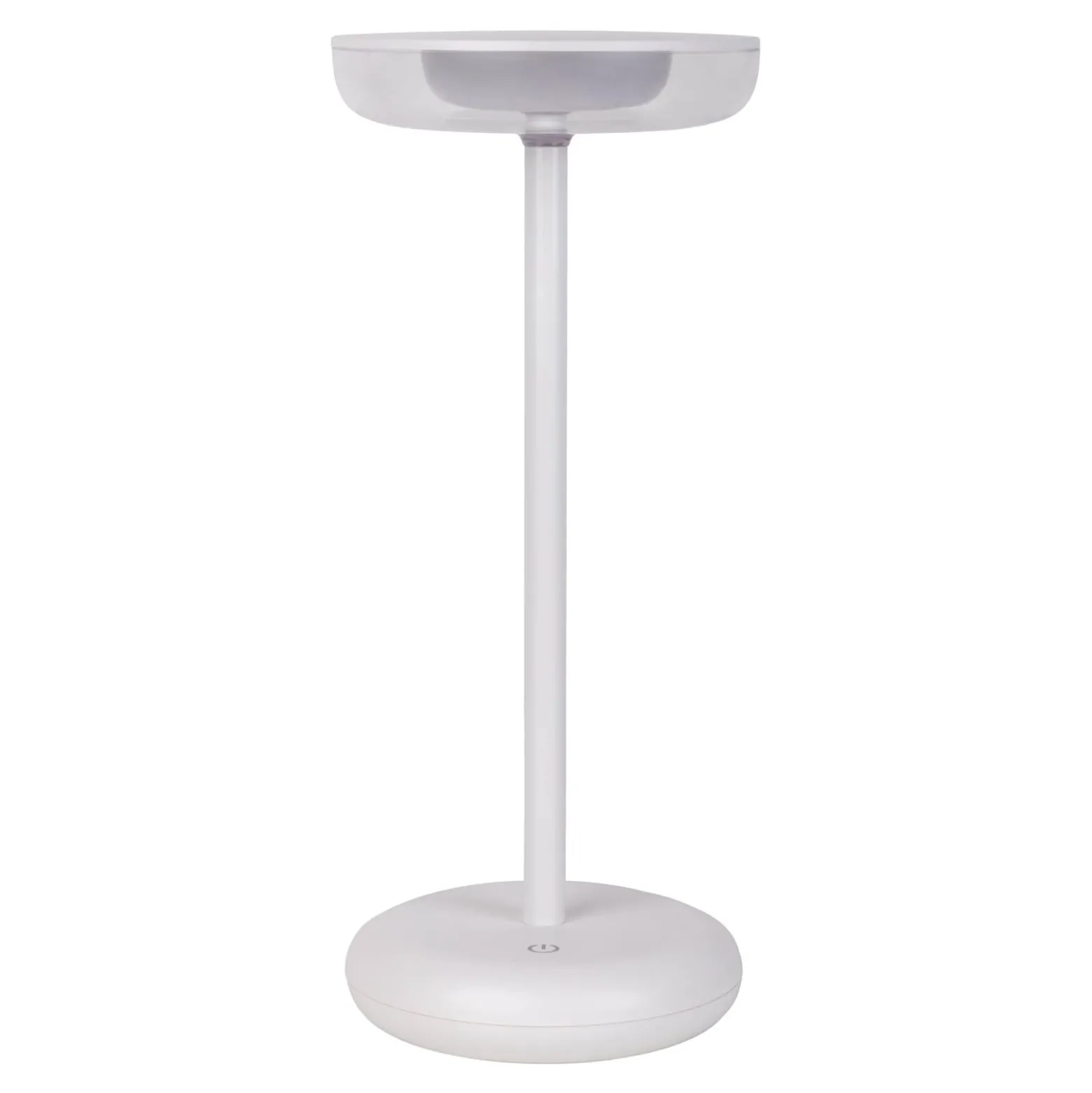 LED-Akku-Terrassenleuchte Pasi, weiß Höhe 26 cm Metall Touch