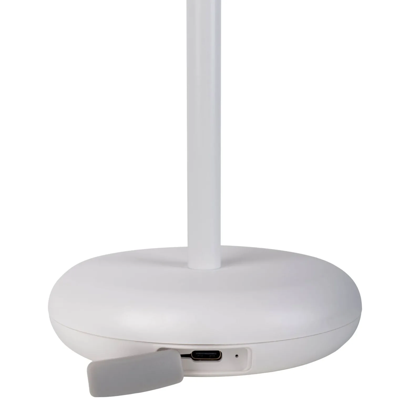 LED-Akku-Terrassenleuchte Pasi, weiß Höhe 26 cm Metall Touch