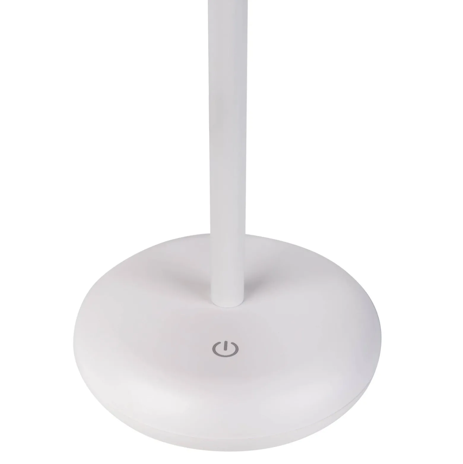 LED-Akku-Terrassenleuchte Pasi, weiß Höhe 26 cm Metall Touch