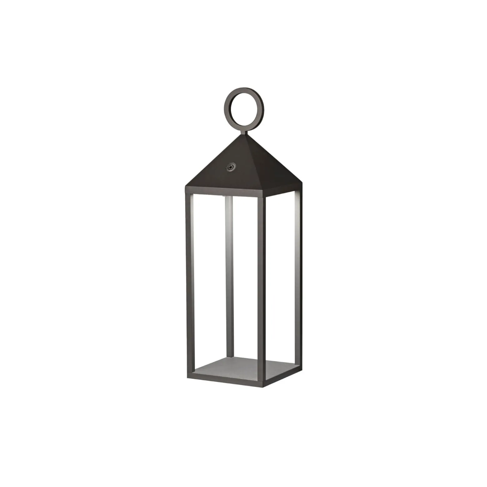 LED-Akku-Tischlampe Argus, dunkelgrau, Alu/PMMA, Höhe 47 cm
