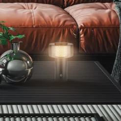 LED-Akku-Tischlampe Brilo unplugged Gila, gold/schwarz 21 cm